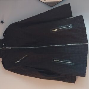 XS black Michael Kors herringbone winter jacket.